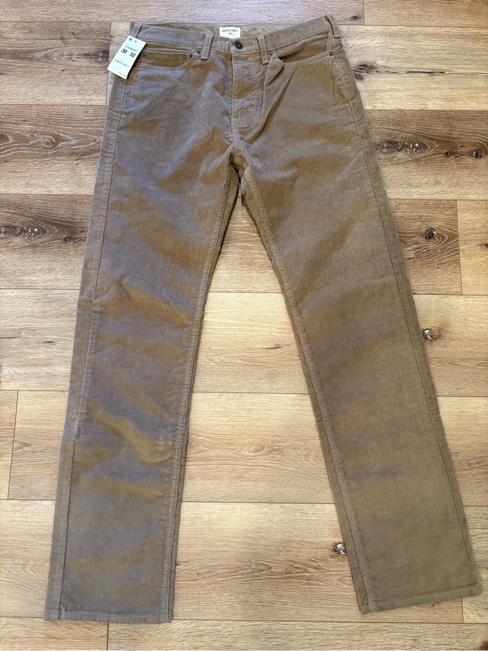 Men's Straight Corduroy Pants in tan- 30X32